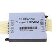 Оптический мультиплексор CCWDM 1x18 длины волн 1270-1610nm, Compact (LC/UPC), COM (LC/UPC), 1/3 Rack
